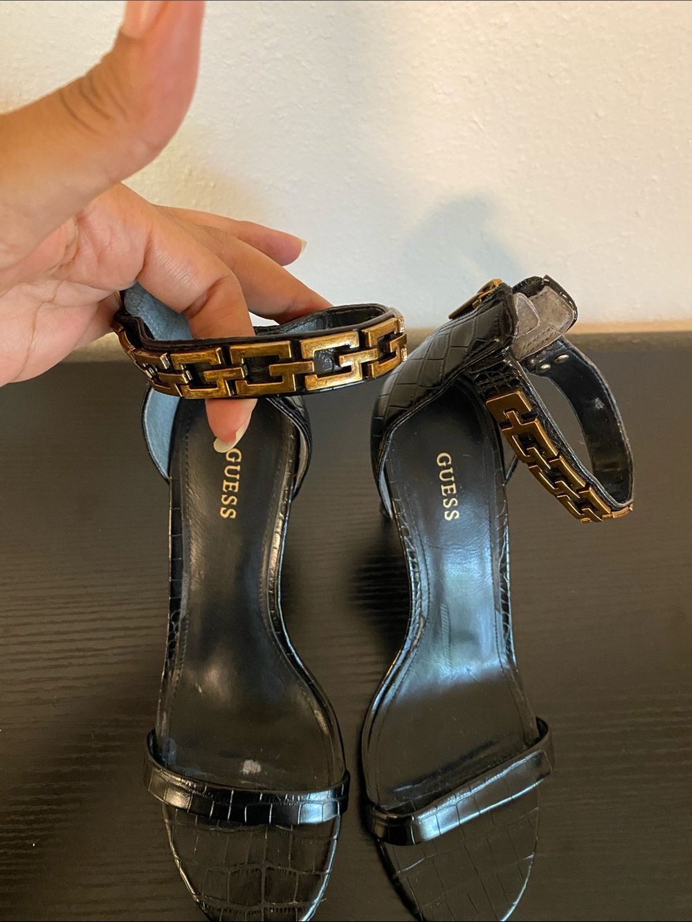 Black Strap Heels - Picture 3 of 12